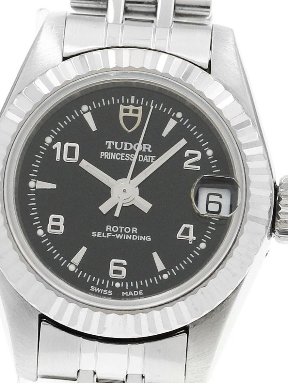TUDOR Princess Date 92514 WG bezel black Dial Automatic Ladies Watch_